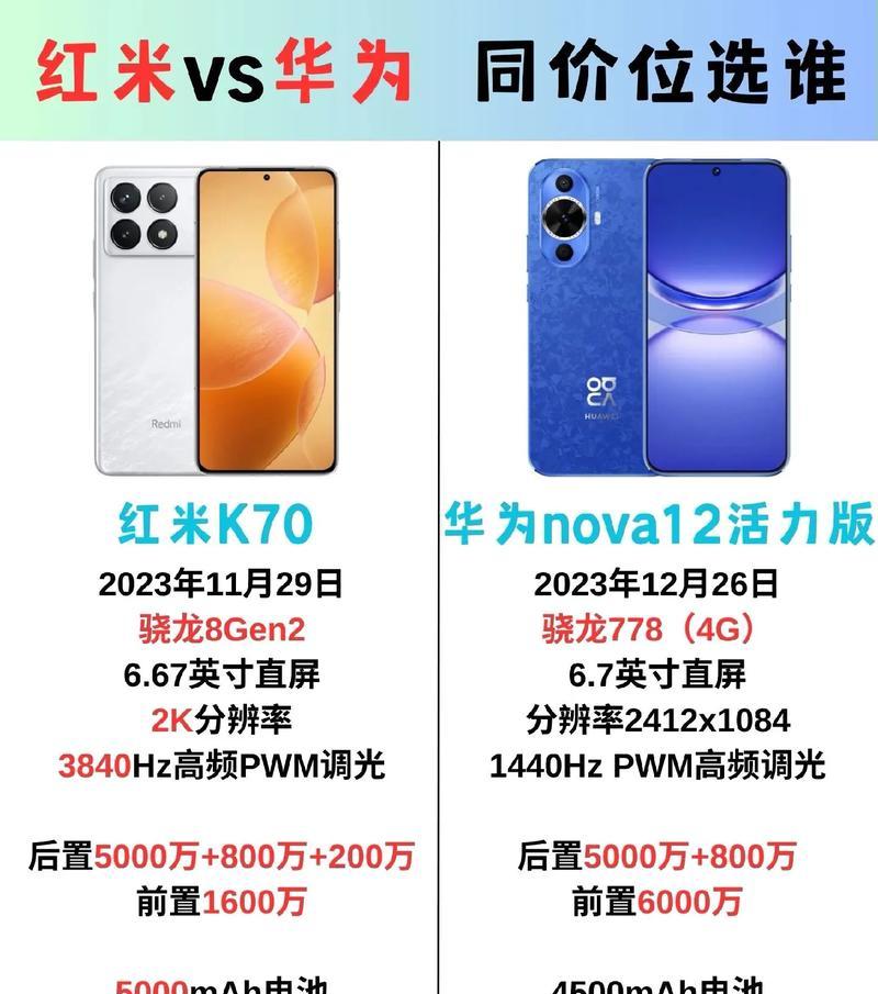 nova11对比小米k60？哪款手机性能更优？